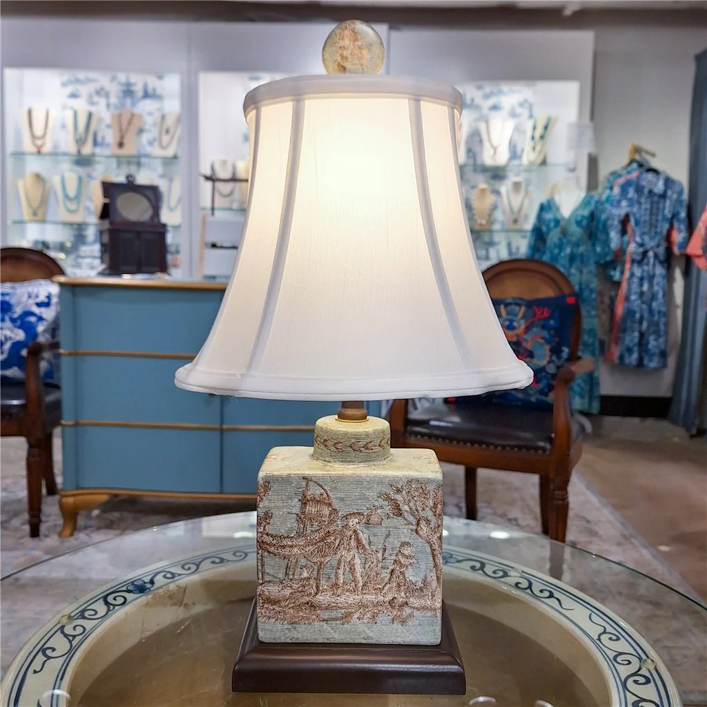 Danny's Fine Porcelain Rectangular Jar Lamp - Celadon Toile(312-10-Be) 14055-L - Image 3