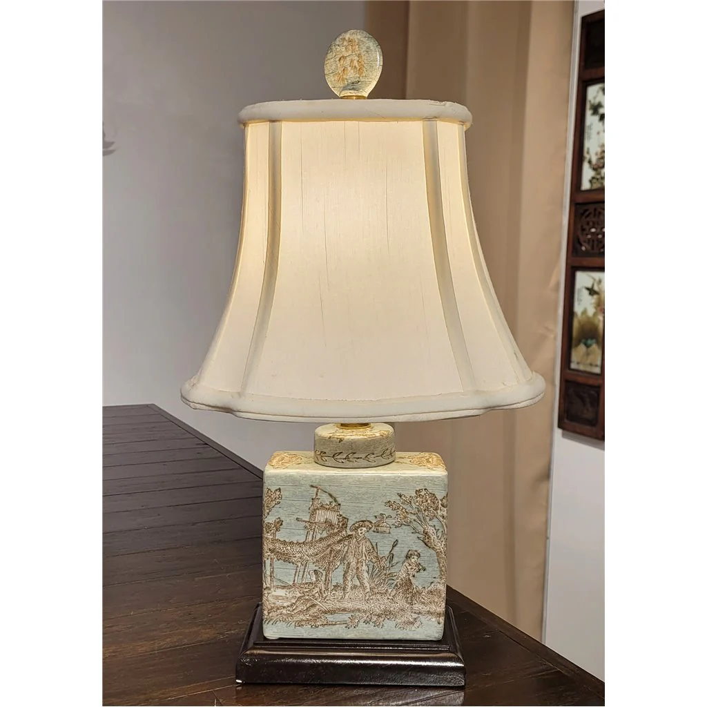 Danny's Fine Porcelain Rectangular Jar Lamp - Celadon Toile(312-10-Be) 14055-L - Image 7