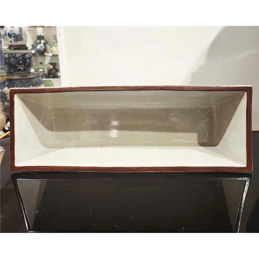Danny's Fine Porcelain RECTANGULAR PORCELAIN PLANTER WITH BRONZE FEET- WILDBREEZE 14062 - Image 5