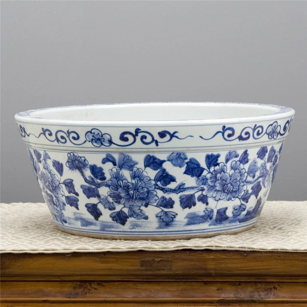 Danny's Fine Porcelain Round Basin- Blue And White(Classic) 50355 - Image 6