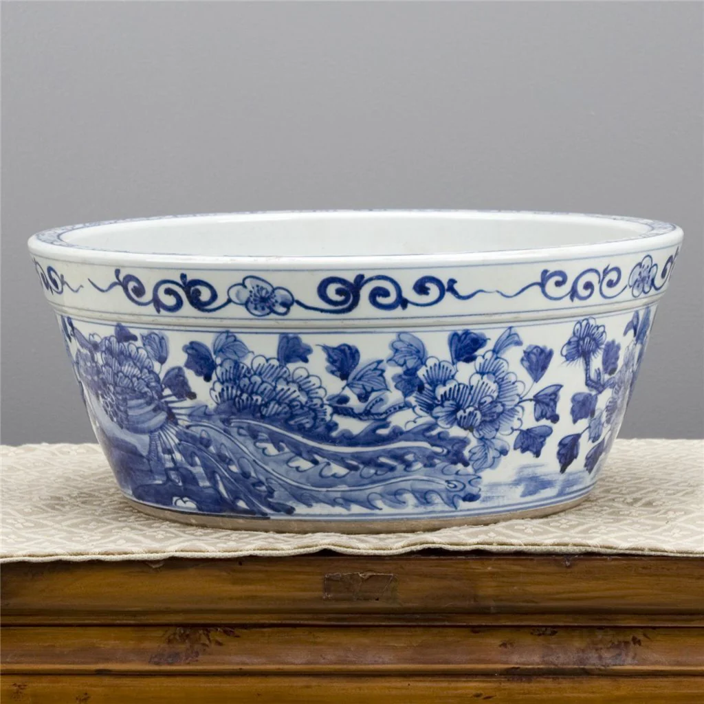 Danny's Fine Porcelain Round Basin- Blue And White(Classic) 50355 - Image 7