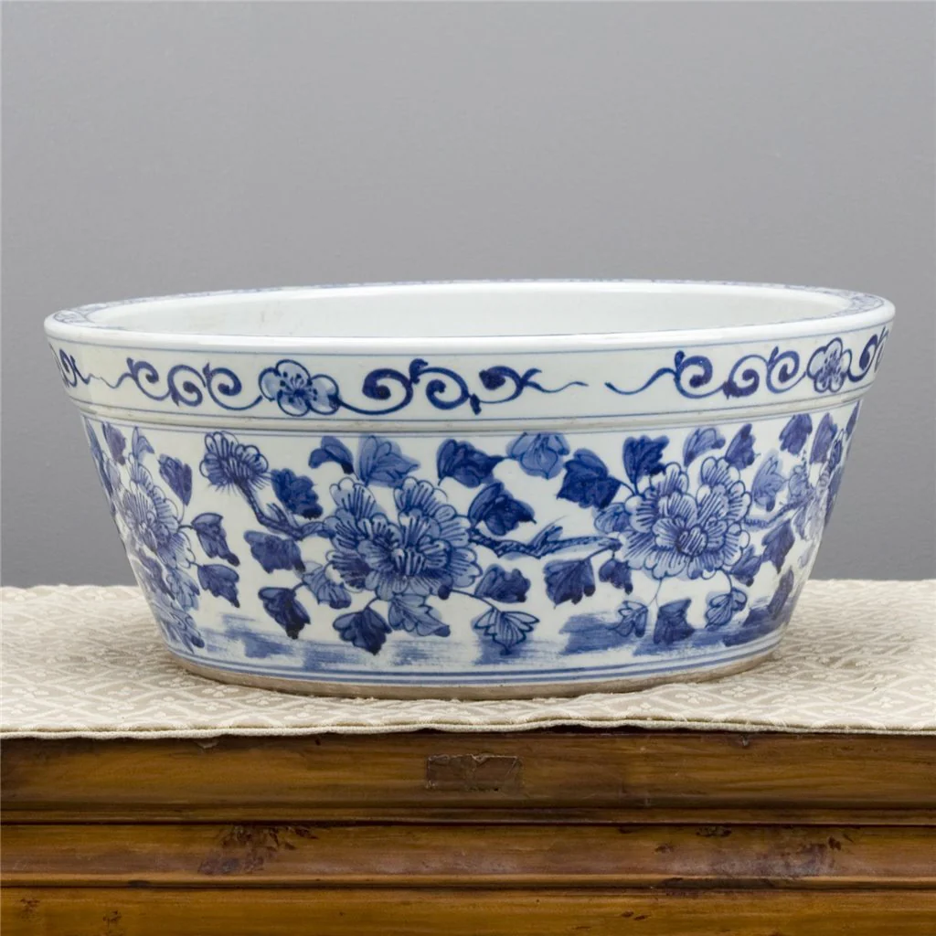 Danny's Fine Porcelain Round Basin- Blue And White(Classic) 50355 - Image 9