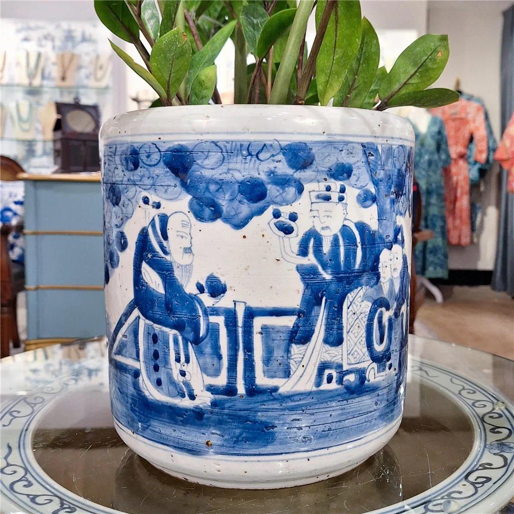 Danny's Fine Porcelain Round Bucket-Classic Blue And White 50440 - Image 2