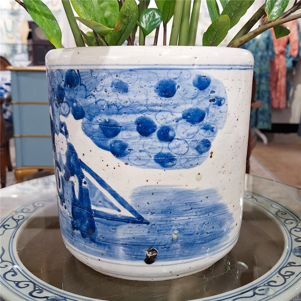 Danny's Fine Porcelain Round Bucket-Classic Blue And White 50440 - Image 3