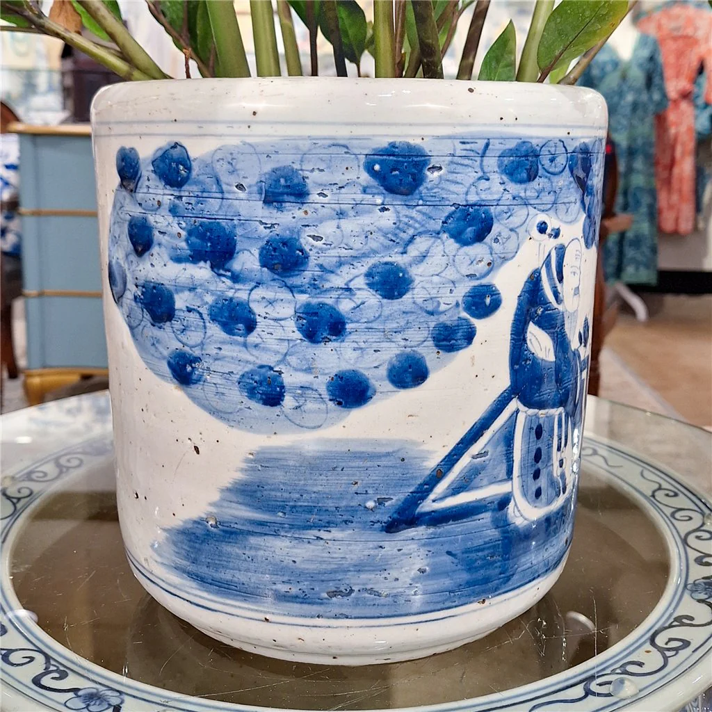 Danny's Fine Porcelain Round Bucket-Classic Blue And White 50440 - Image 5