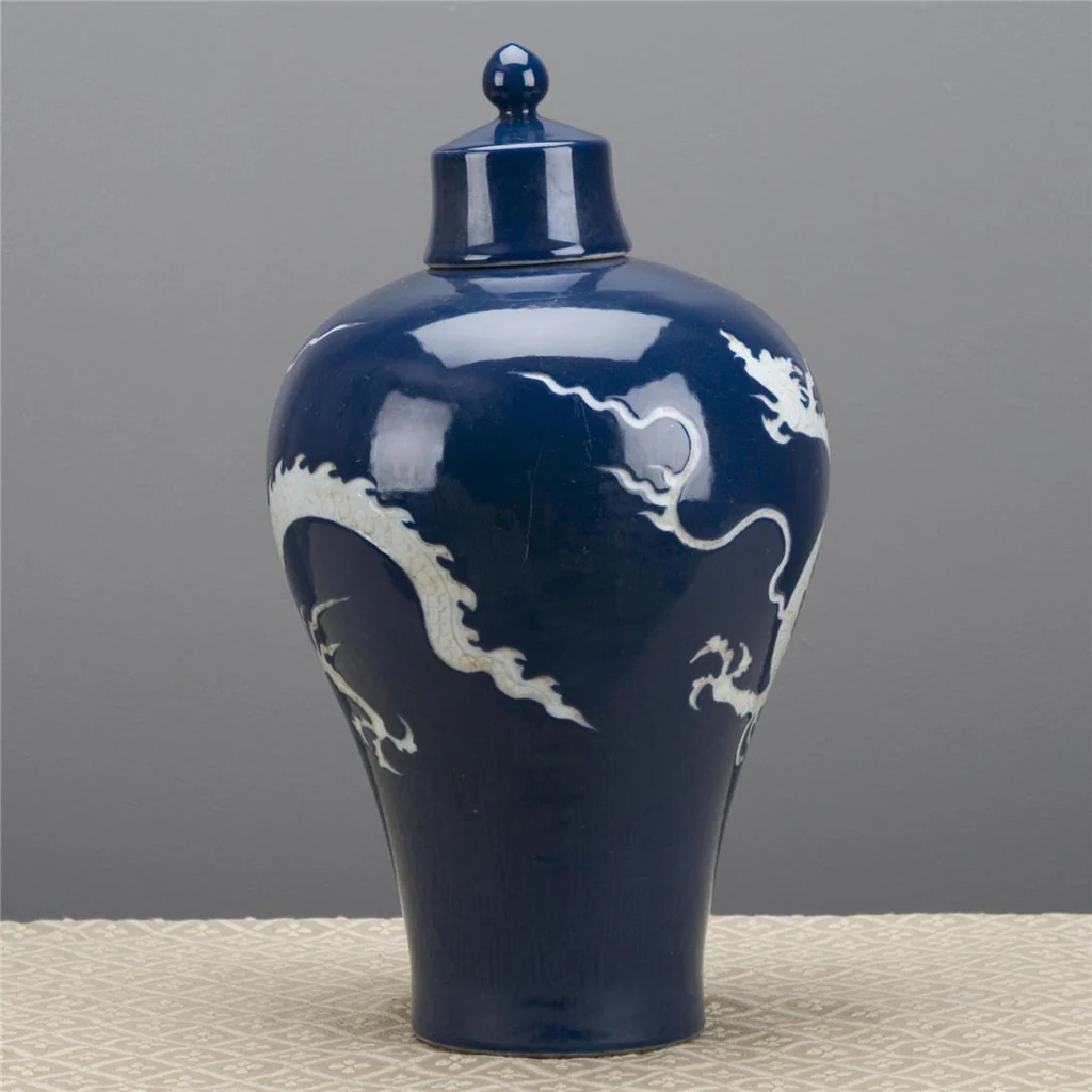 Danny's Fine Porcelain Round Jar With Dragon 50372 - Image 4