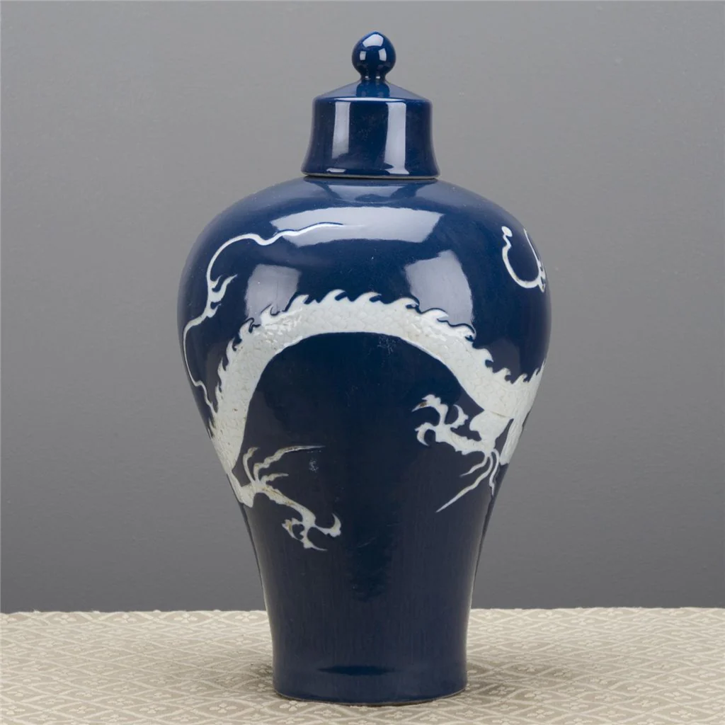 Danny's Fine Porcelain Round Jar With Dragon 50372 - Image 5