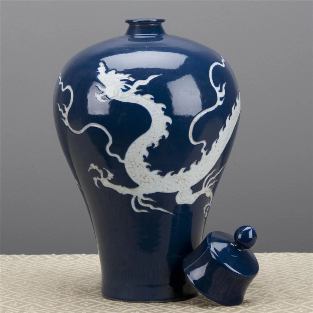 Danny's Fine Porcelain Round Jar With Dragon 50372 - Image 6