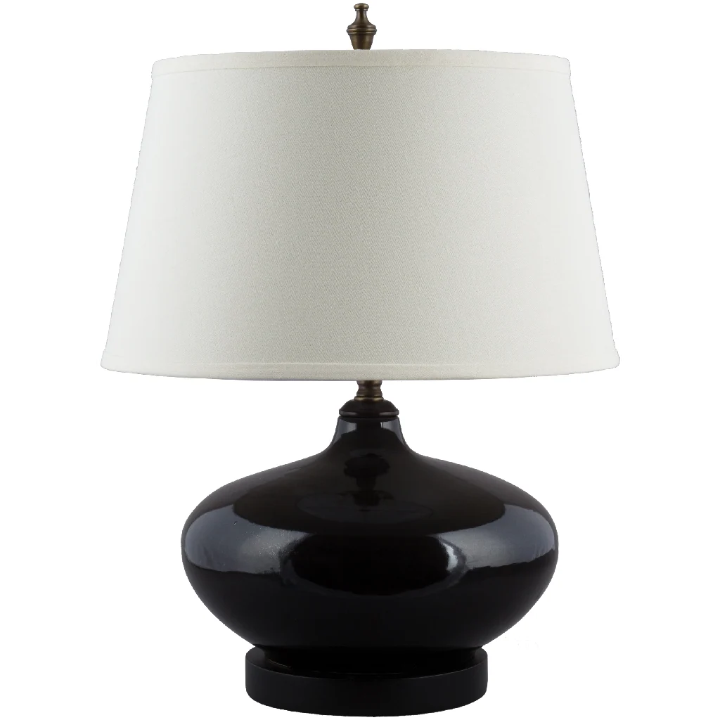 Danny's Fine Porcelain Round Lamp W/012-7.00 Std- Black PCM2488-BK-2