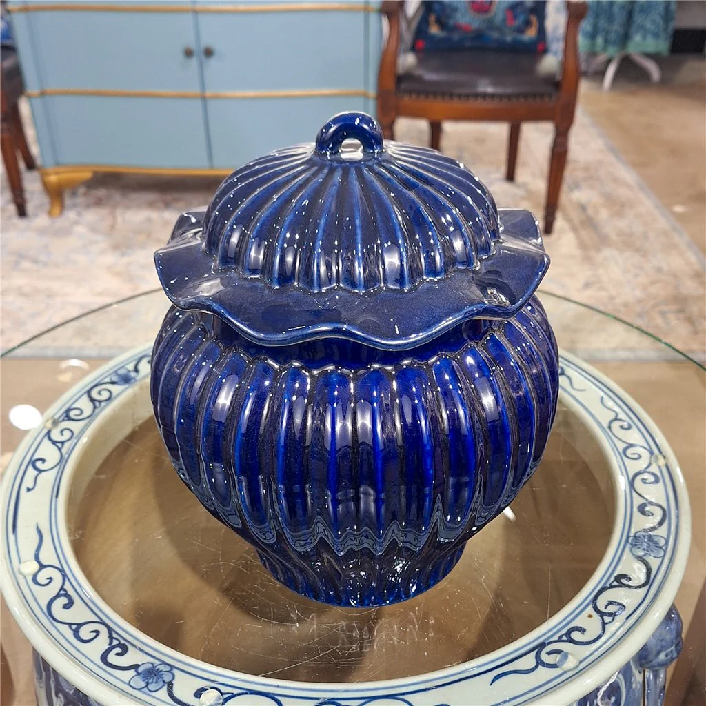 Danny's Fine Porcelain Round Lidded Jar -Blue 50817 - Image 10