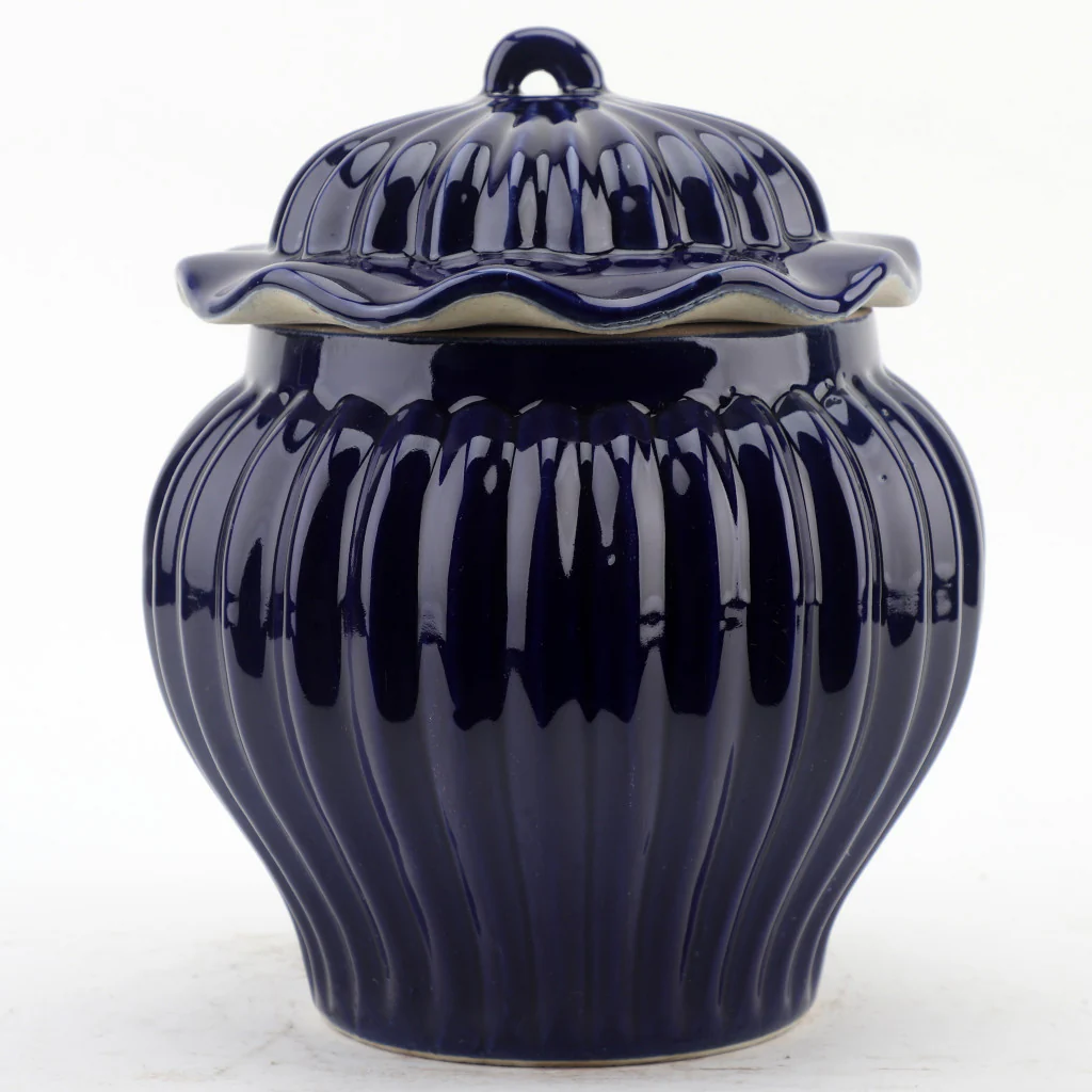 Danny's Fine Porcelain Round Lidded Jar -Blue 50817 - Image 3