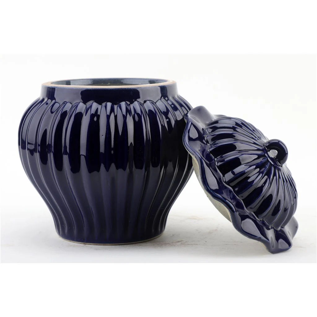 Danny's Fine Porcelain Round Lidded Jar -Blue 50817 - Image 4