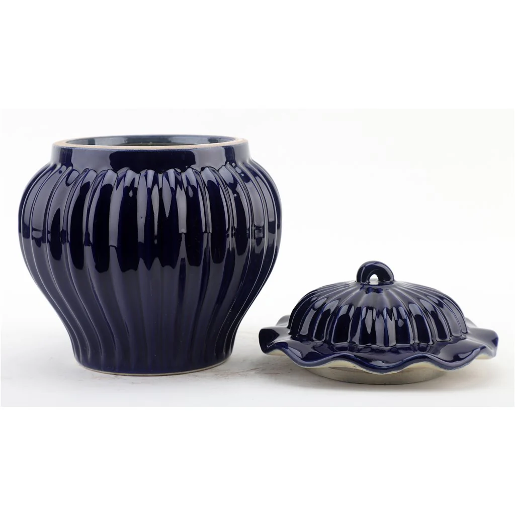 Danny's Fine Porcelain Round Lidded Jar -Blue 50817 - Image 5