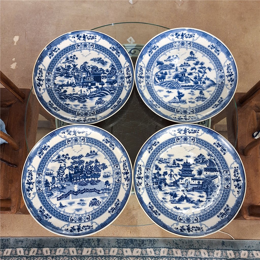 Danny's Fine Porcelain Round Platter- Blue Willow Series -Set Of 4 14083 - Image 2