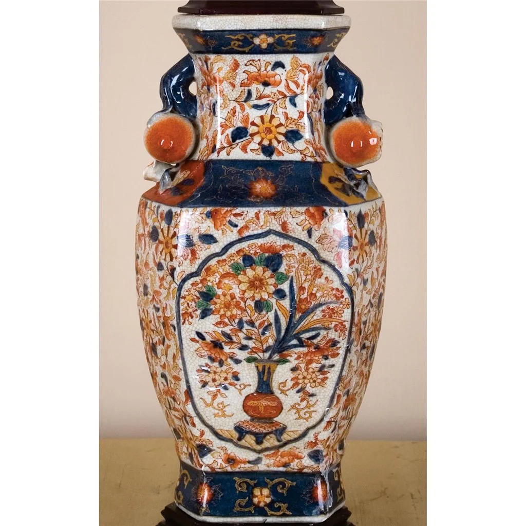 Danny's Fine Porcelain SLIM HEX VASE - IMARI (PRE-DRILLED HOLE) 12516 - Image 2