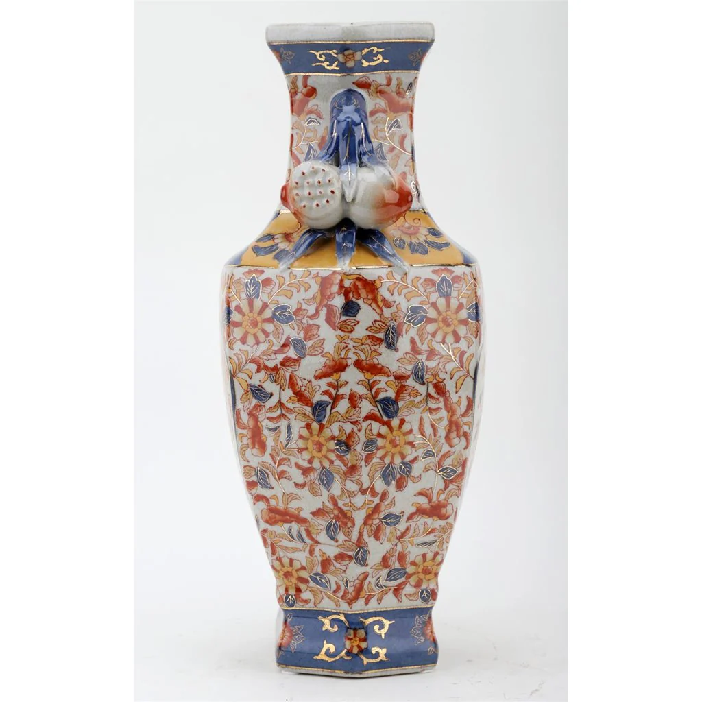 Danny's Fine Porcelain SLIM HEX VASE - IMARI (PRE-DRILLED HOLE) 12516 - Image 4