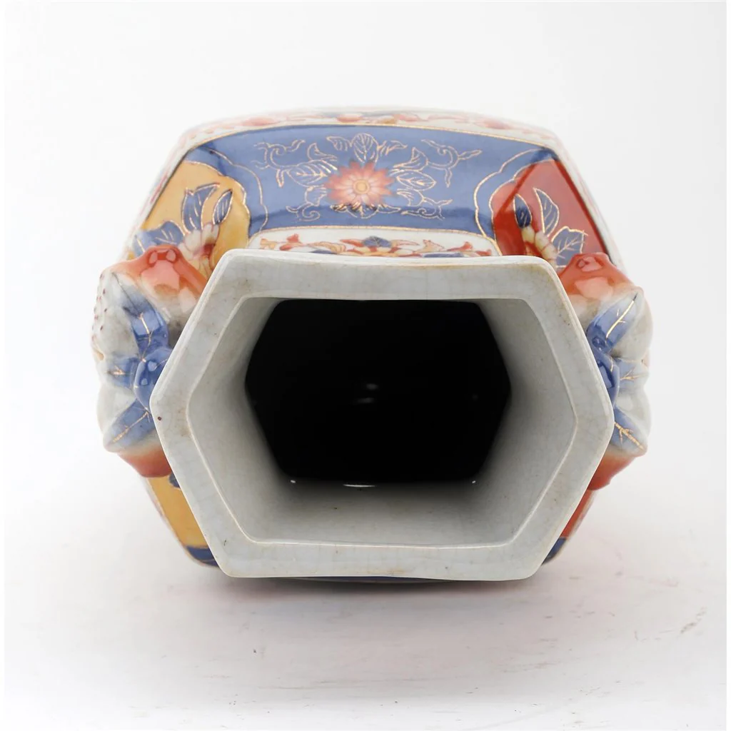 Danny's Fine Porcelain SLIM HEX VASE - IMARI (PRE-DRILLED HOLE) 12516 - Image 5