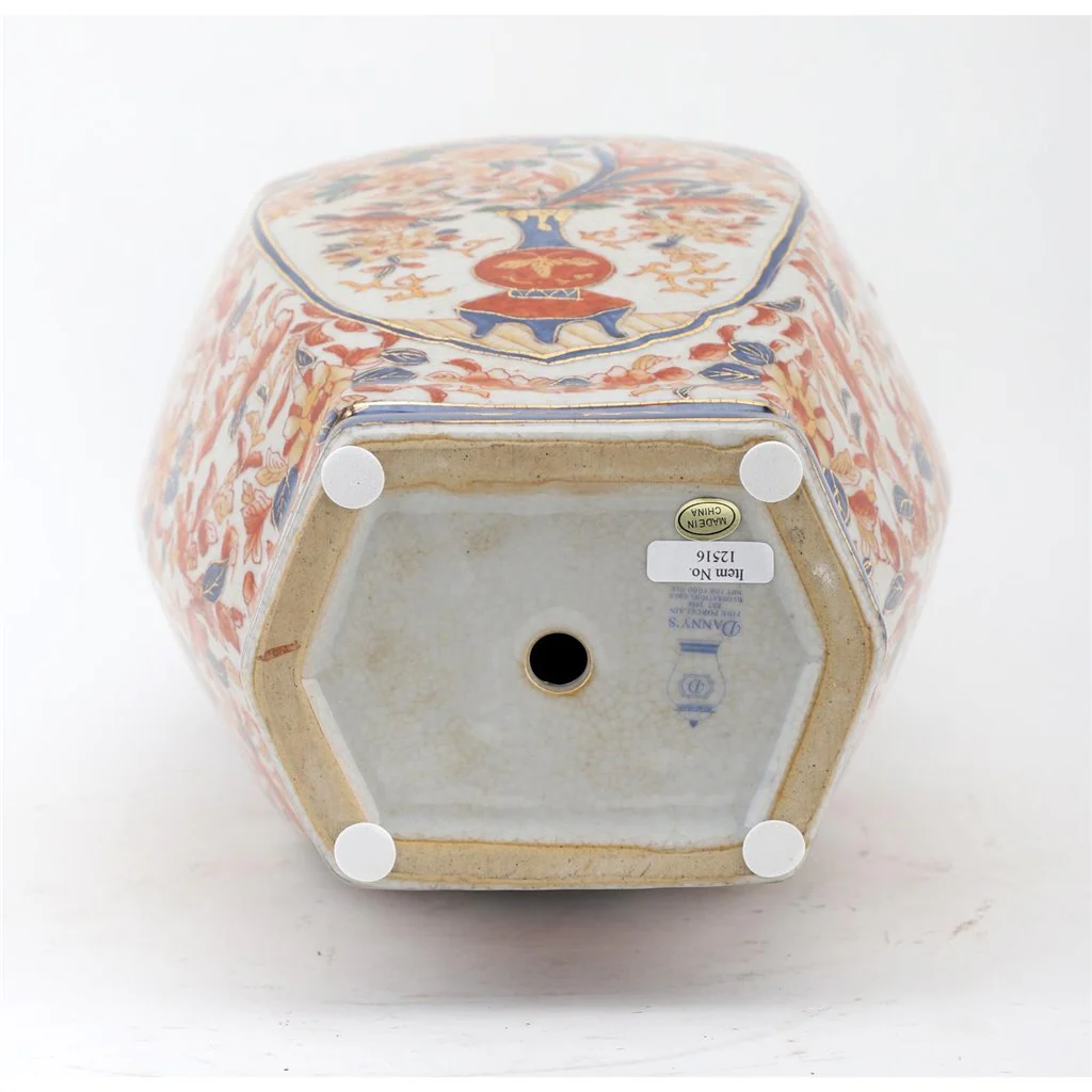 Danny's Fine Porcelain SLIM HEX VASE - IMARI (PRE-DRILLED HOLE) 12516 - Image 6