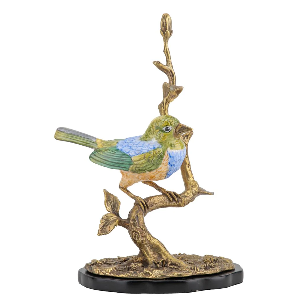 Danny's Fine Porcelain Song Bird With Bronze 61003