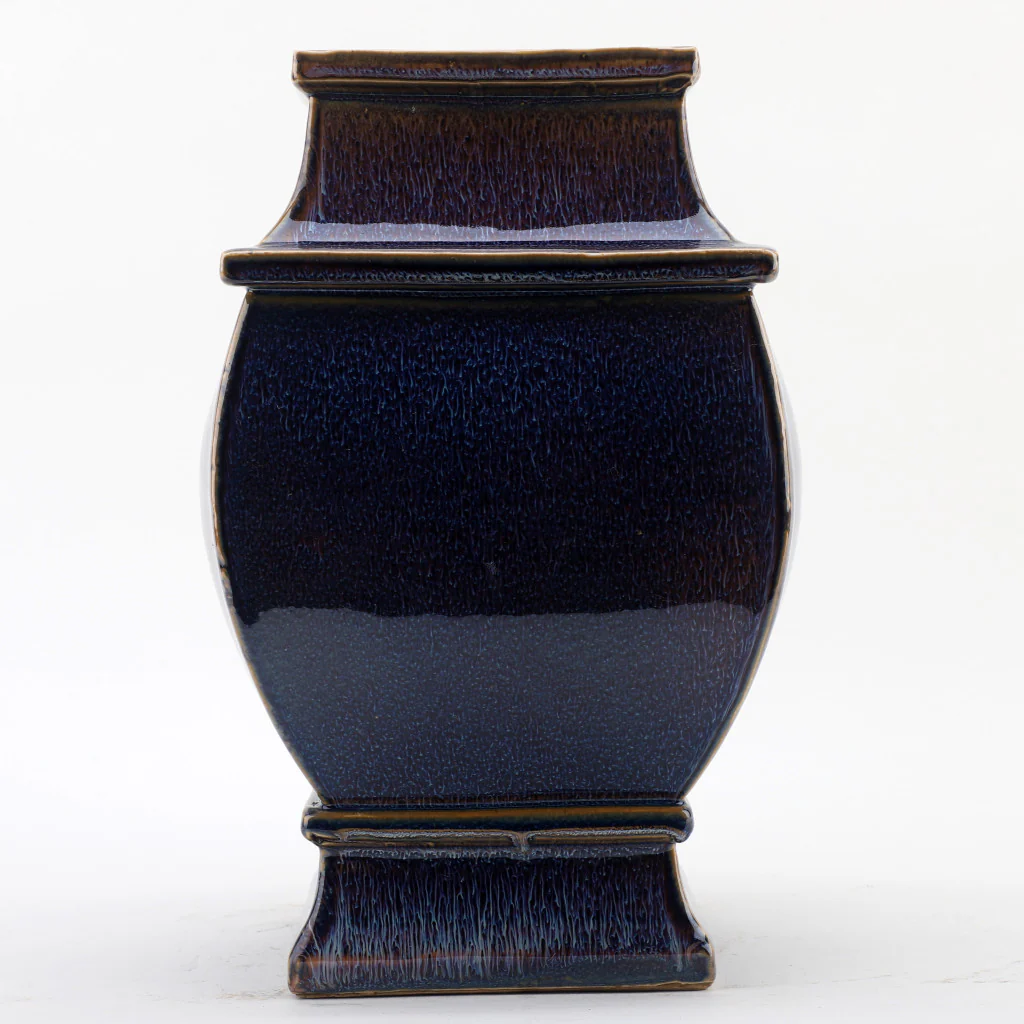 Danny's Fine Porcelain Square Curve Vase - Natural dripping glaze 50848 - Image 3