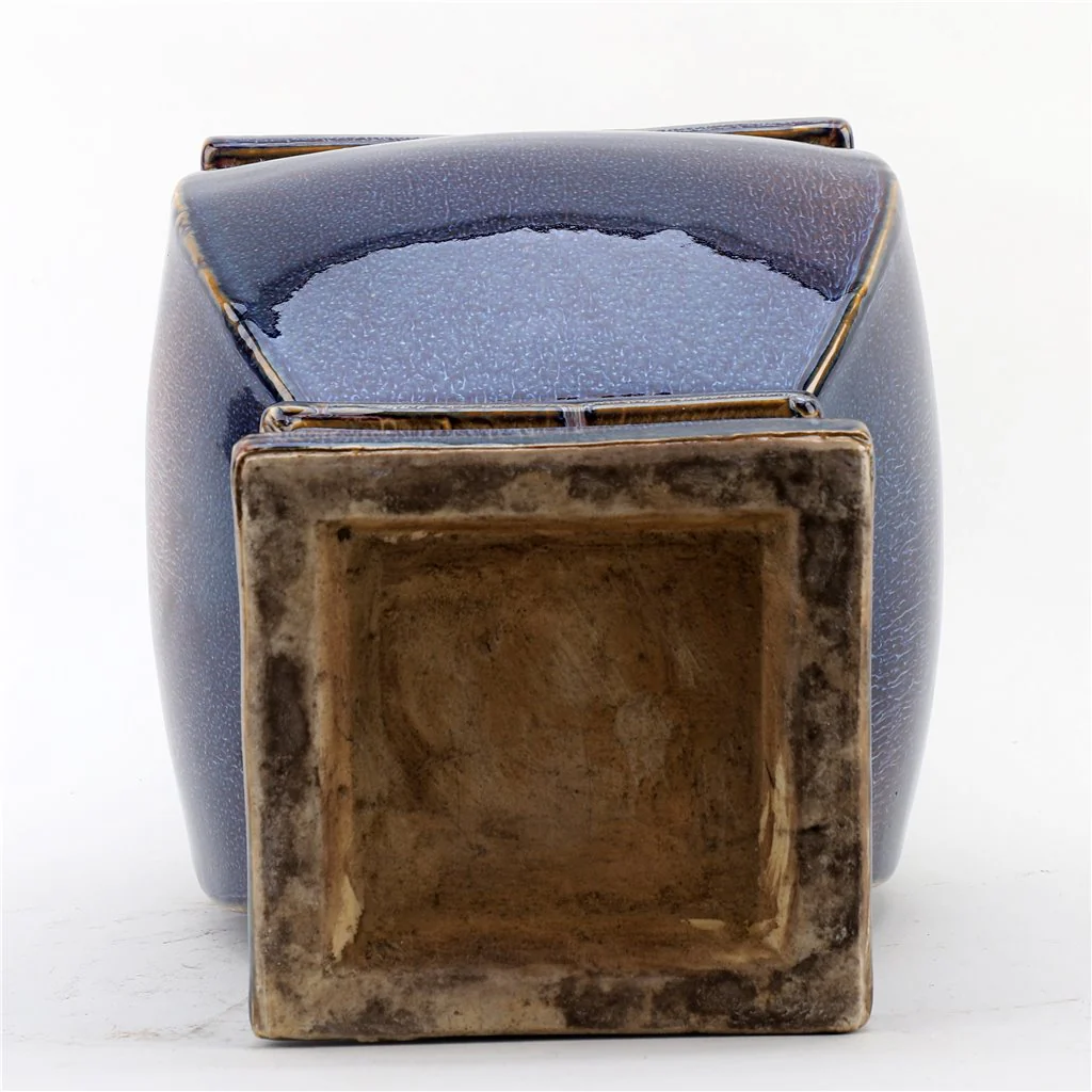 Danny's Fine Porcelain Square Curve Vase - Natural dripping glaze 50848 - Image 5