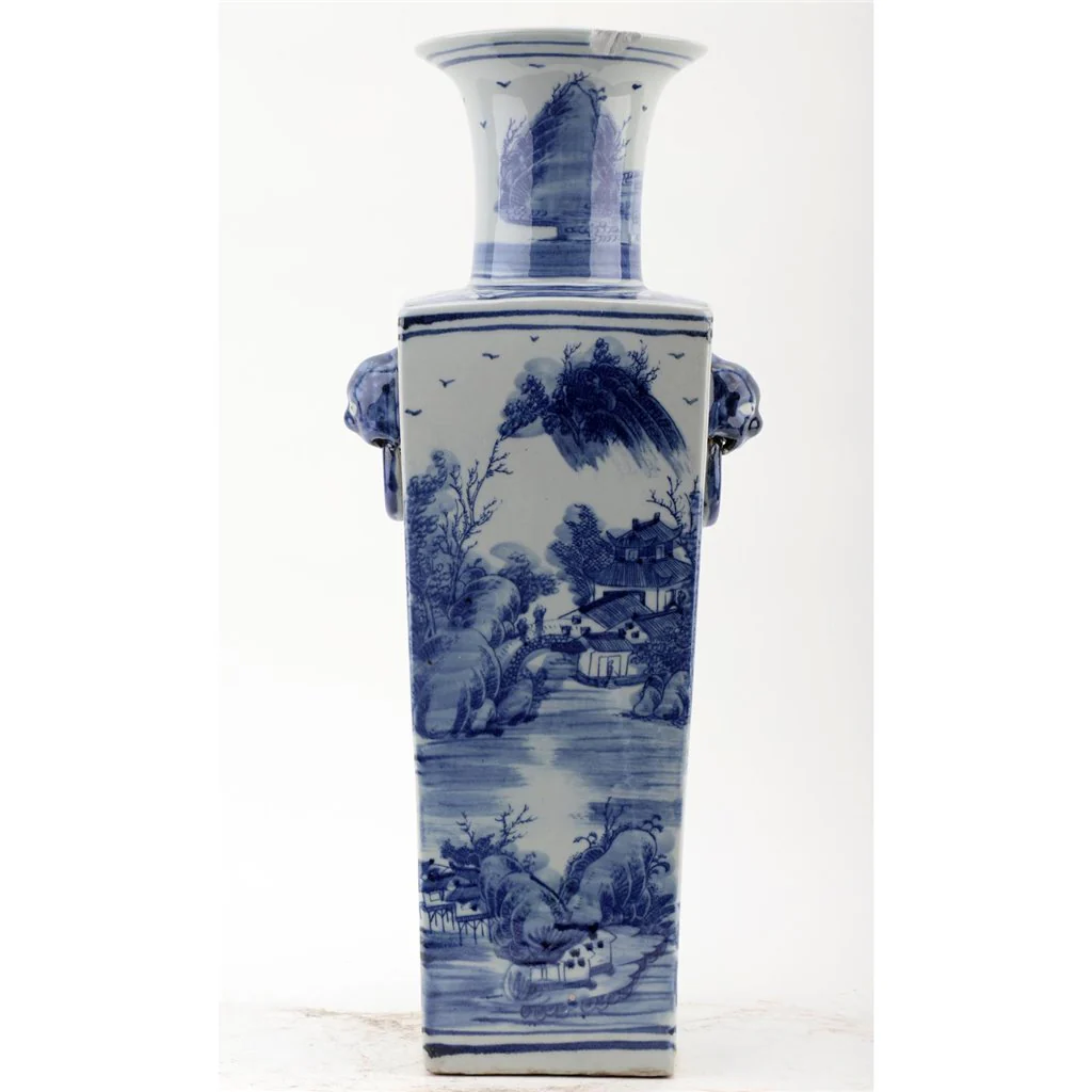 Danny's Fine Porcelain Square Tall Vase - Scenery 50763 - Image 2