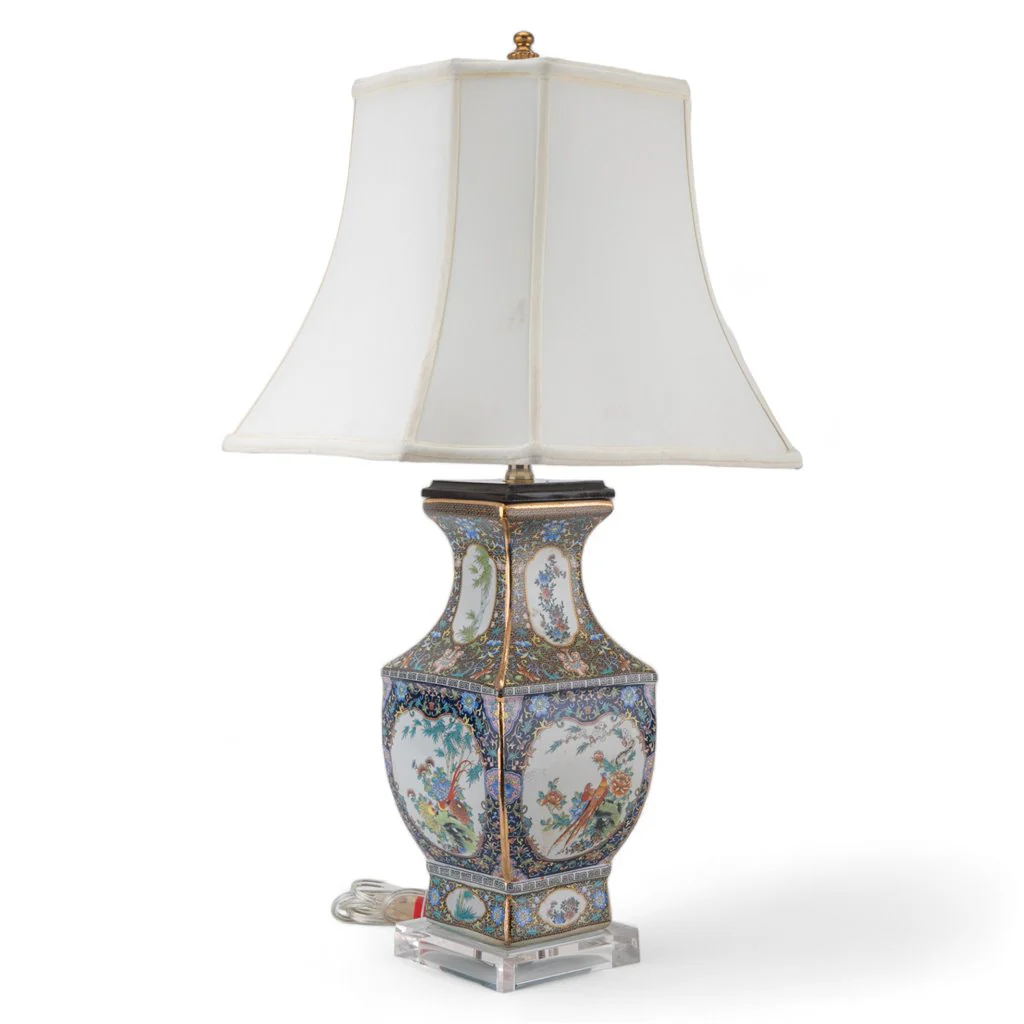 Danny's Fine Porcelain Square Vase Lamp With Acrylic Base 51134-LA - Image 2