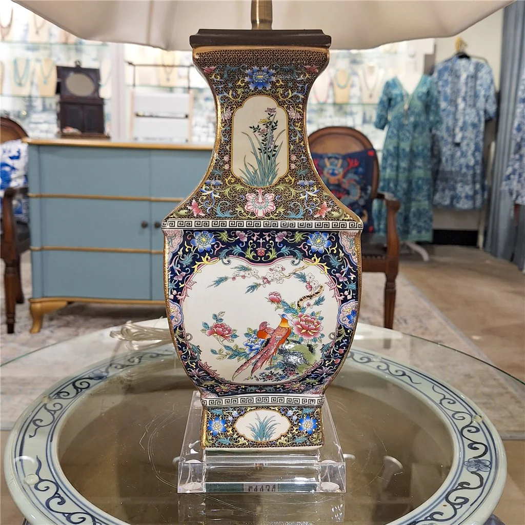 Danny's Fine Porcelain Square Vase Lamp With Acrylic Base 51134-LA - Image 6