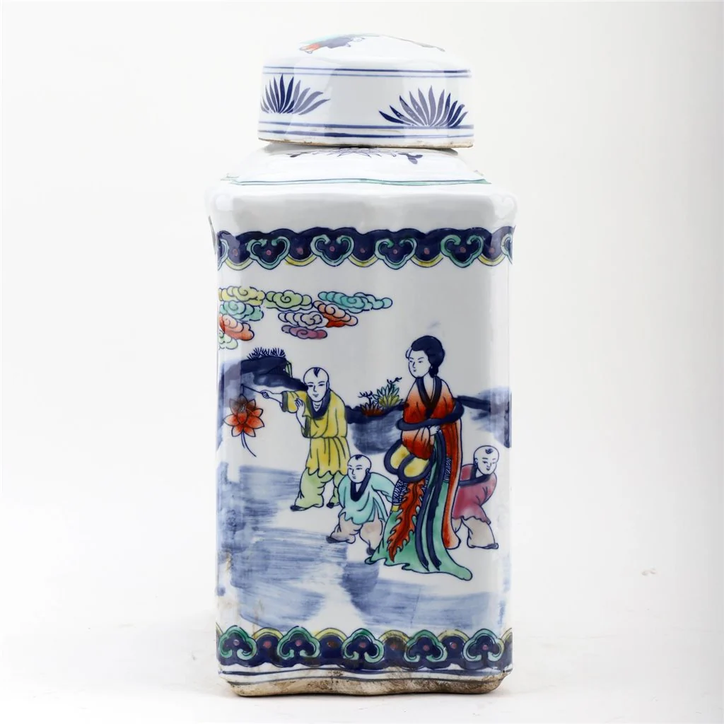 Danny's Fine Porcelain Tea Jar - Multi-Color Children And Ladies 50979 - Image 4
