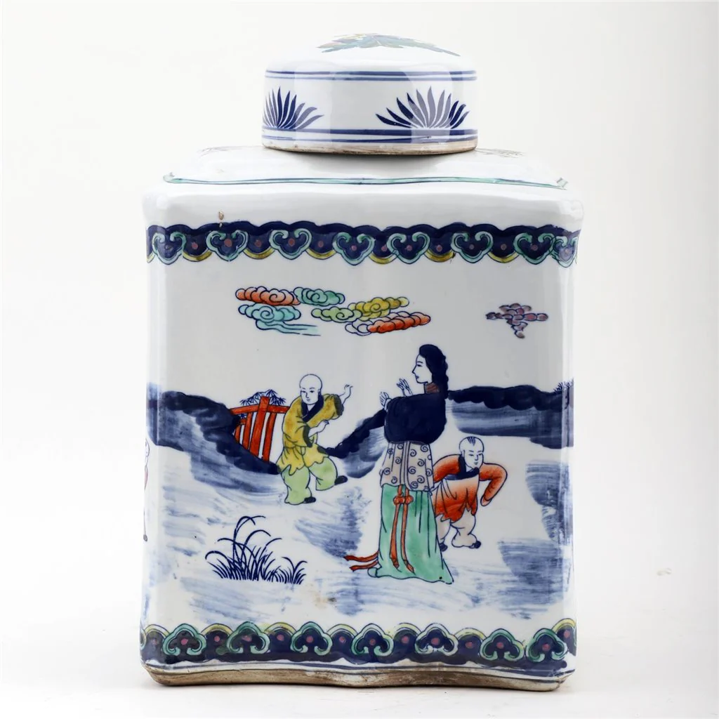 Danny's Fine Porcelain Tea Jar - Multi-Color Children And Ladies 50979 - Image 5