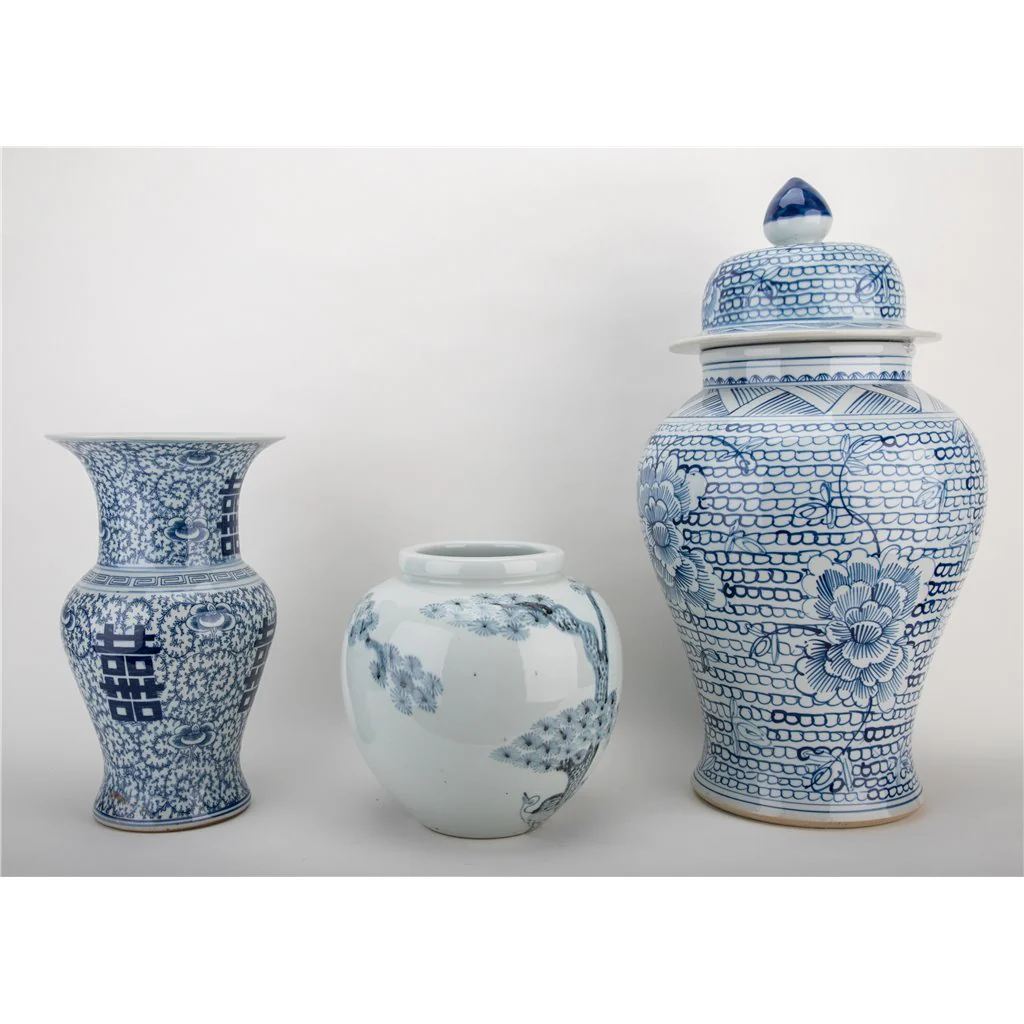 Danny's Fine Porcelain Temple Jar Blue And White Flower 51114 - Image 12