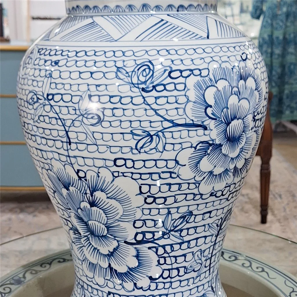 Danny's Fine Porcelain Temple Jar Blue And White Flower 51114 - Image 15