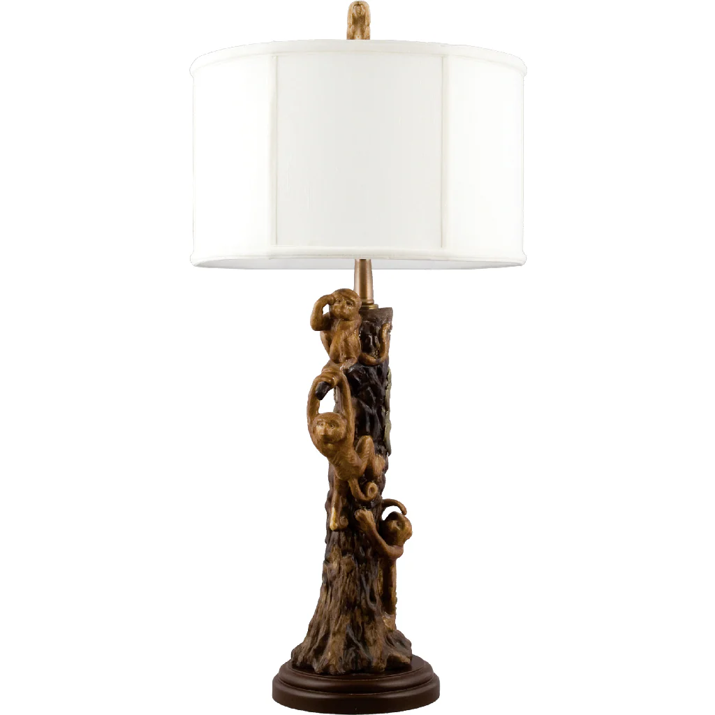 Danny's Fine Porcelain Three Monkeys Lamp PLM53