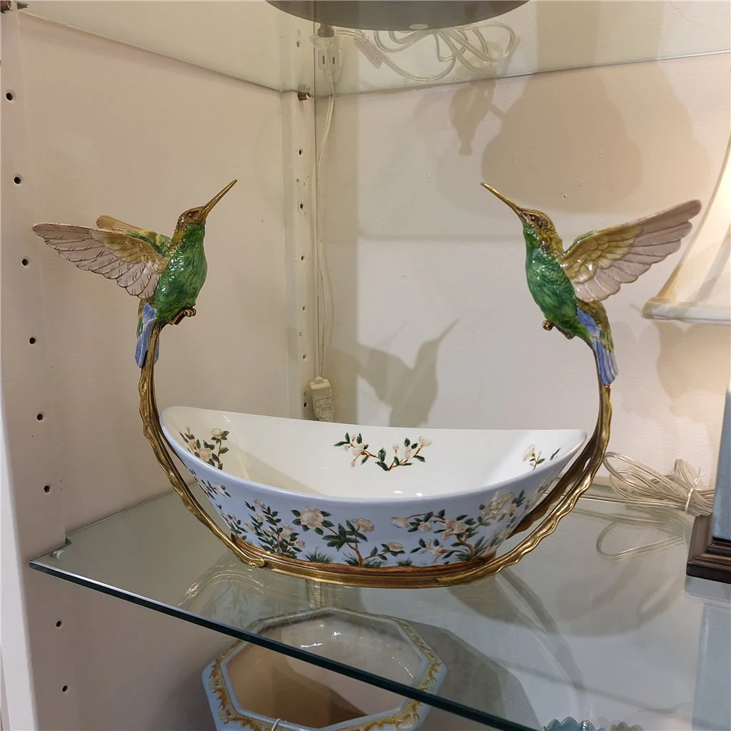 Danny's Fine Porcelain Twin Hummingbird Basin - Singing Jasmine 61000 - Image 12