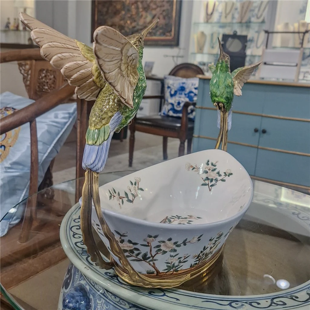 Danny's Fine Porcelain Twin Hummingbird Basin - Singing Jasmine 61000 - Image 20