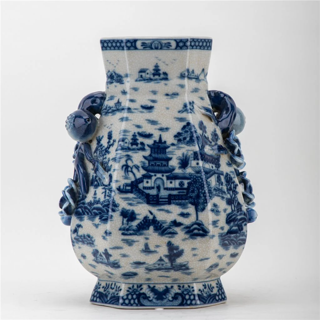Danny's Fine Porcelain Vase - Blue Willow (Pre-drilled Hole) 14260-BASE - Image 2