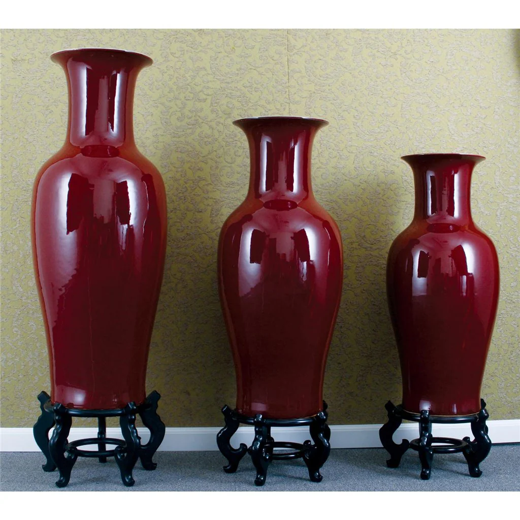Danny's Fine Porcelain Vase - Oxblood Red 41024 - Image 2