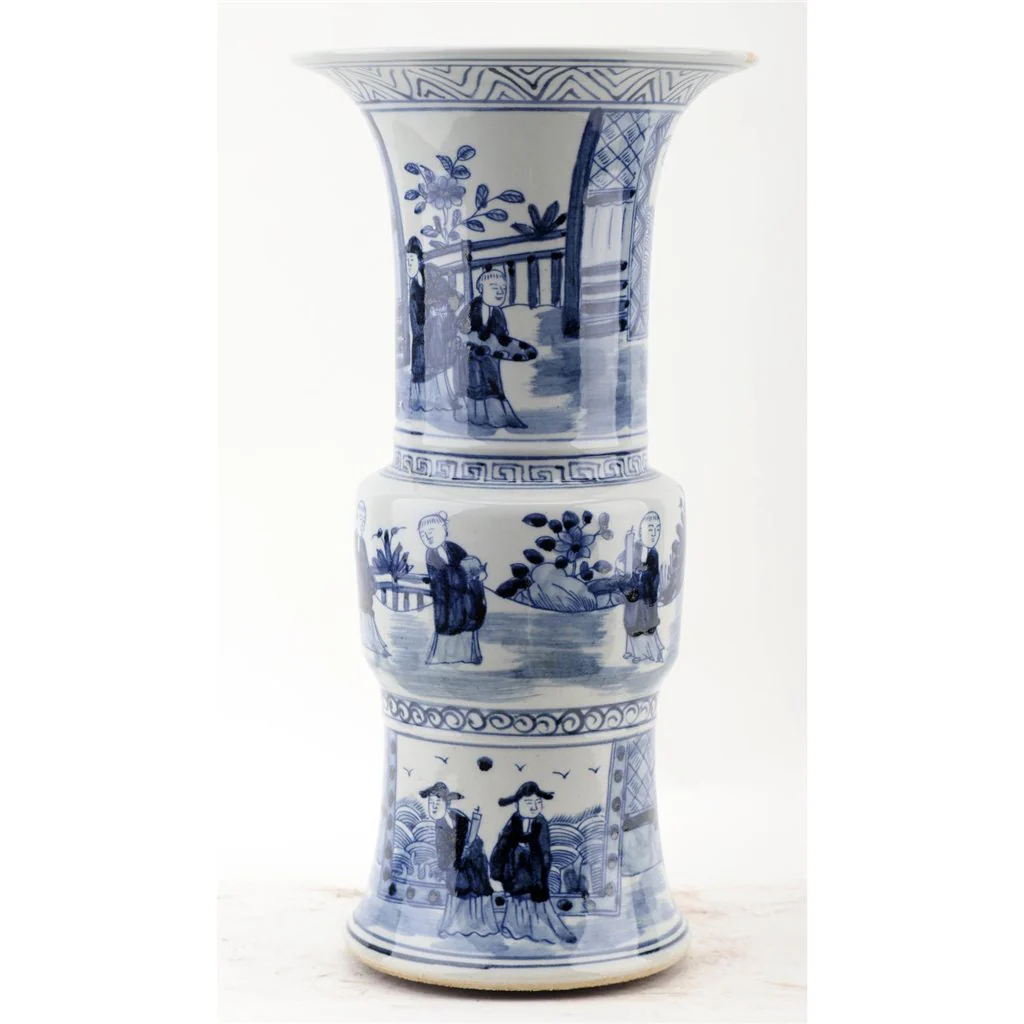 Danny's Fine Porcelain Vase - People - Blue And White Classic 50768 - Image 5