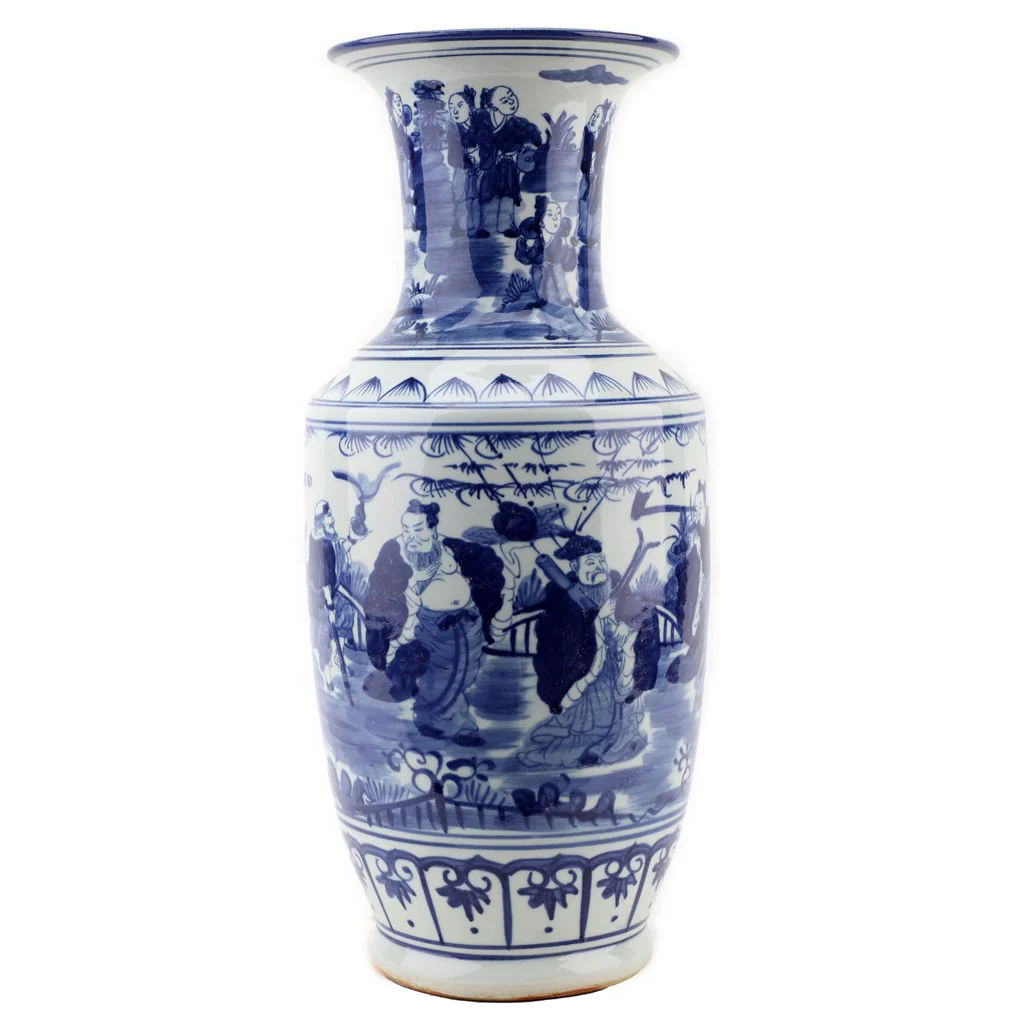 Danny's Fine Porcelain Vase - People - Blue And White Classic 50882