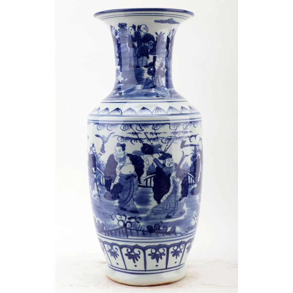 Danny's Fine Porcelain Vase - People - Blue And White Classic 50882 - Image 3