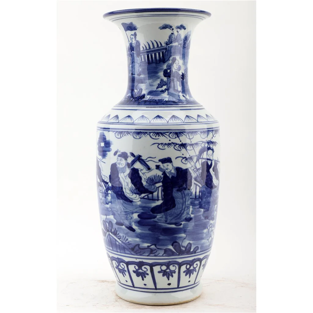 Danny's Fine Porcelain Vase - People - Blue And White Classic 50882 - Image 6