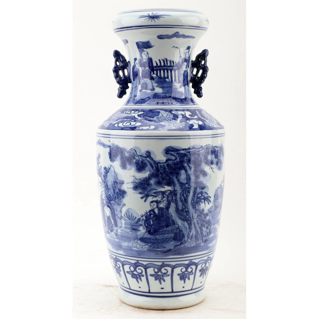 Danny's Fine Porcelain Vase - People - Blue And White Classic 50883 - Image 3