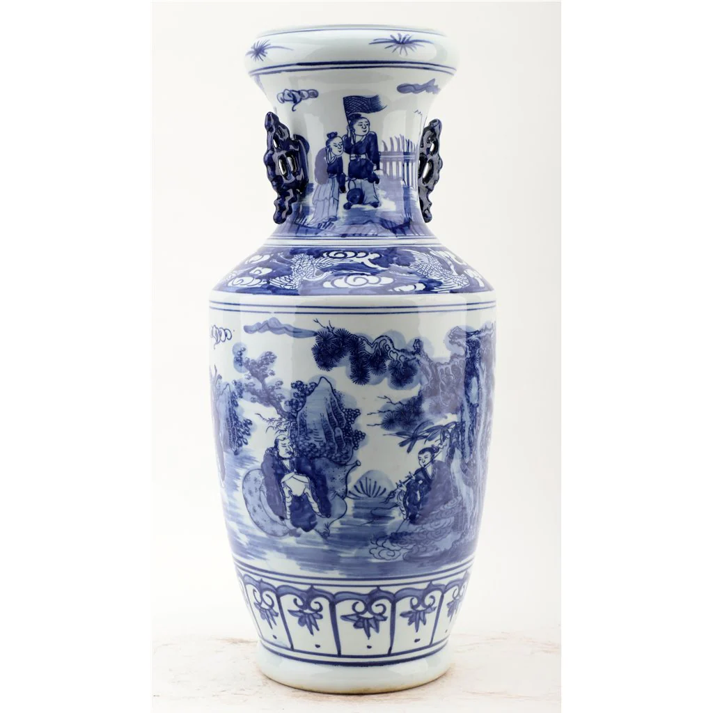Danny's Fine Porcelain Vase - People - Blue And White Classic 50883 - Image 4