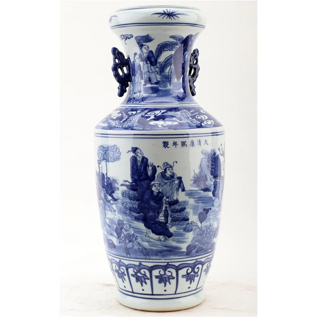Danny's Fine Porcelain Vase - People - Blue And White Classic 50883 - Image 6