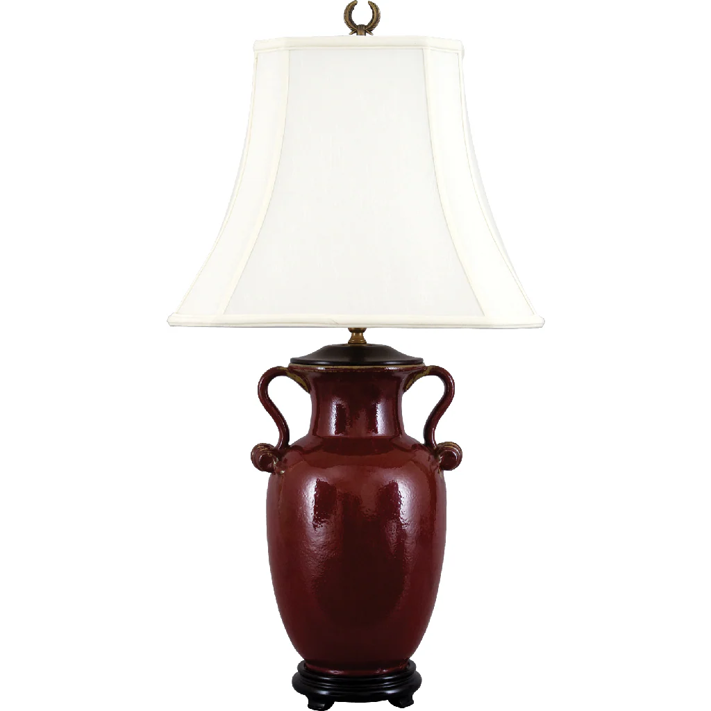 Danny's Fine Porcelain Vase W/ Handles Lamp - Rd PCM2596-RD