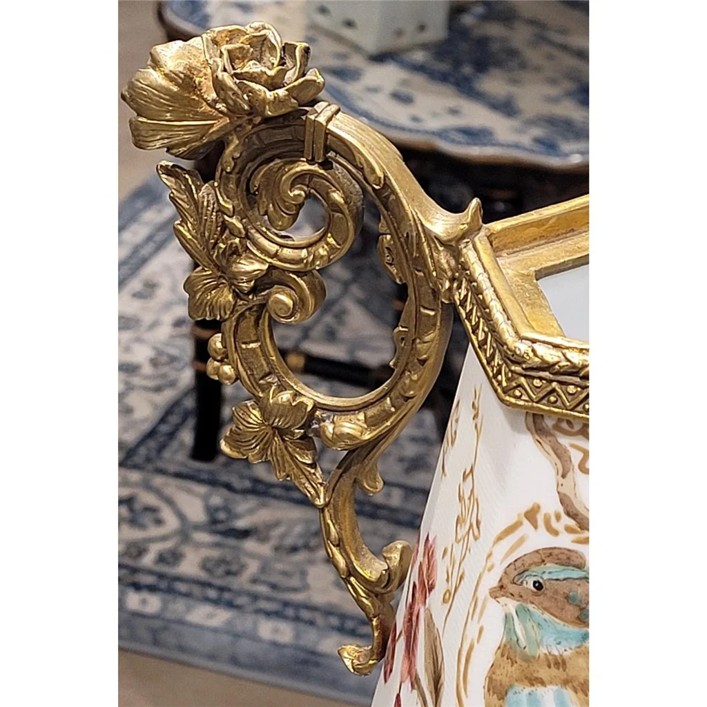 Danny's Fine Porcelain Vase With Bird And Bronze Ormolu - Robin Morning 60381 - Image 21