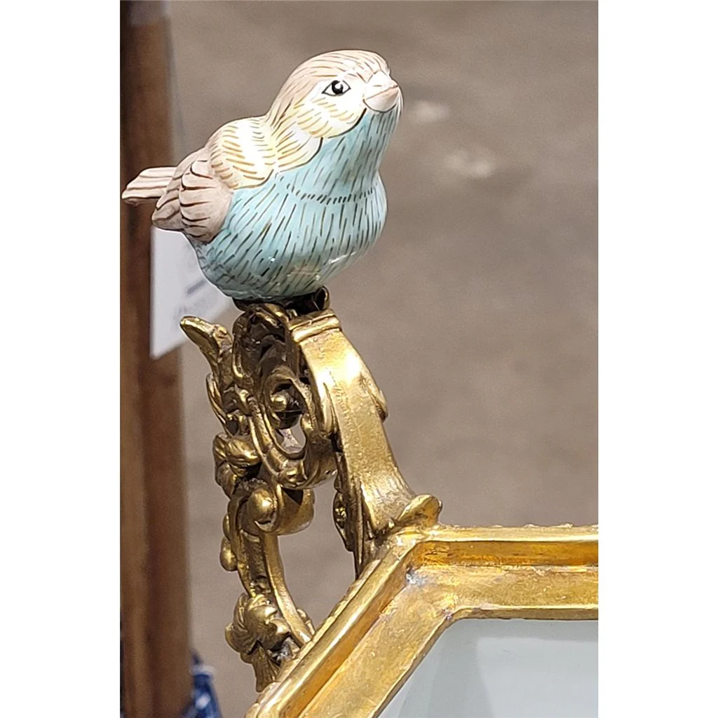 Danny's Fine Porcelain Vase With Bird And Bronze Ormolu - Robin Morning 60381 - Image 24
