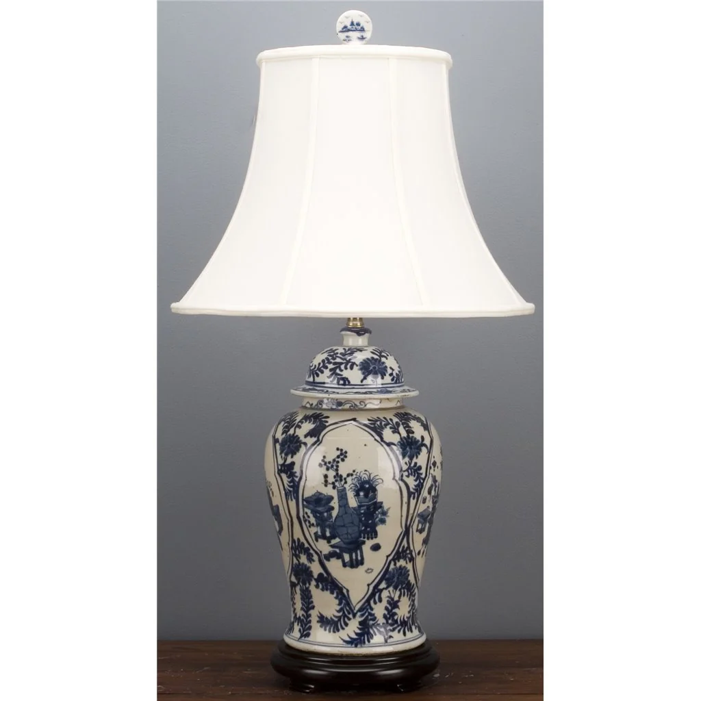Danny's Fine Porcelain Warrior Jar Lamp - Classic Blue And White 50426-L - Image 2