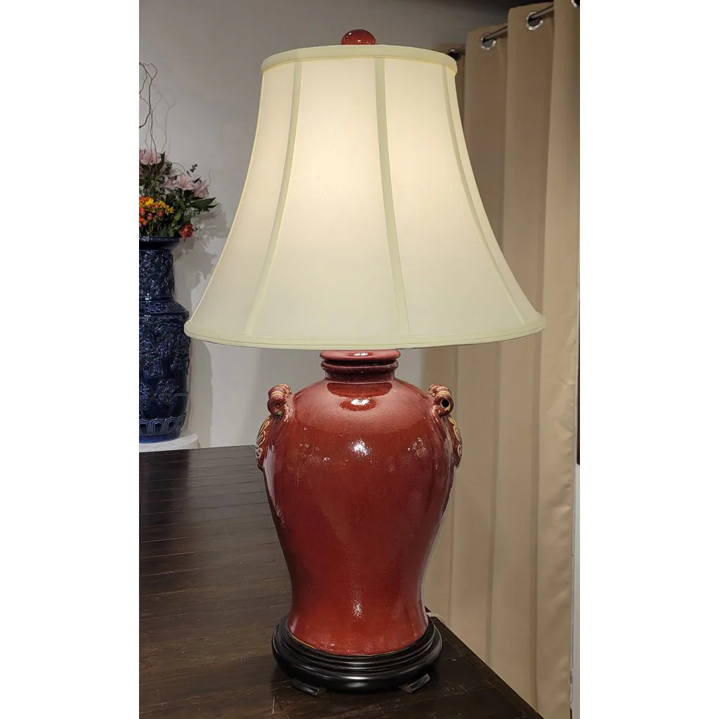 Danny's Fine Porcelain Warrior Jar Lamp - Red 11900-L - Image 2