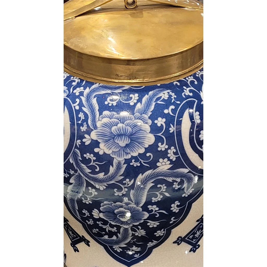 Danny's Fine Porcelain Warrior Jar With Bronze Lid - Qipao (Large) 14088 - Image 5